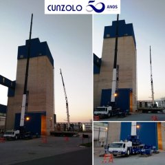 Içamento com Guindastes Tadano ATF 220 e Tadano ATF 90