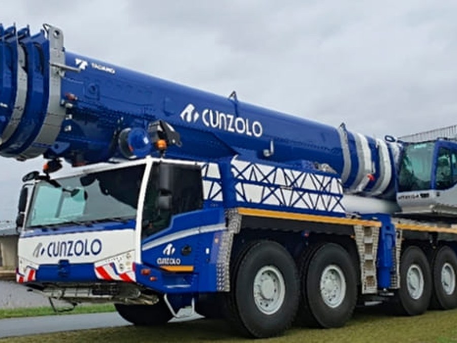 Guindaste pesado azul Cunzolo