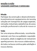 Unidades Campinas e Sorocaba