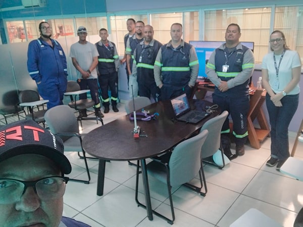 Cunzolo em treinamento